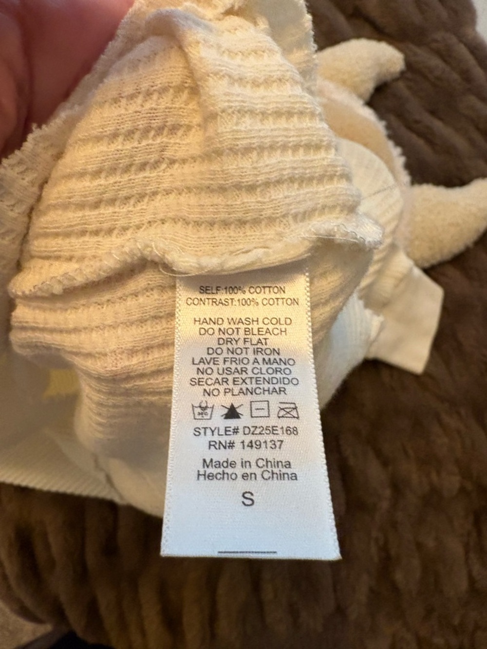 Double Zero Cream Ribbed Top - Picture 2 of 6
